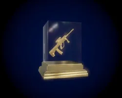 Gold Steyr AUG 3D model