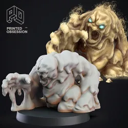 Golem Clay - 3D Printable TTRPG - PRESUPPORTED - 32mm Scale 3D print model