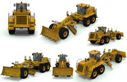 Grader truck Low-poly 3D model