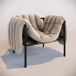 Hem puffy lounge chair 3D model