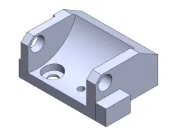 Hinge block Solidworks Basic Tutorial for Beginners ! Solidworks Training Exercises - 10