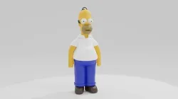 Homer Simpson The Simpsons character 3D model