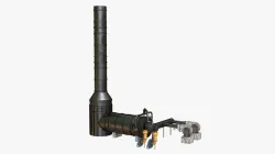 Industrial Thermo Oxidizer Low-poly 3D model