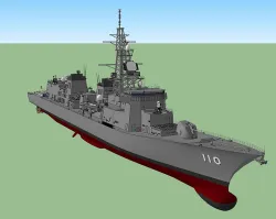 JMSDF Takanami Class Destroyer DD-110  3D model