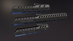 LCH MCX carbon fiber handguard Low-poly 3D model