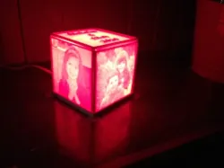 litho lamp with snap-in candelabra lamp