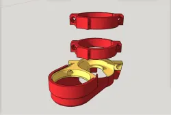 LowRider 3 CNC - Makita 700 Series Mount & removable dust shoe - REMIXED FOR 2.5" HOSE (v1.1)