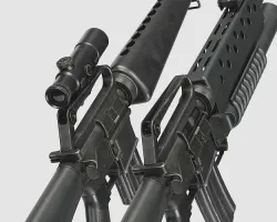 M16 - M203 Grenade Launcher Low-poly 3D model