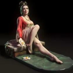 Mei - Chinese woman 3D print model