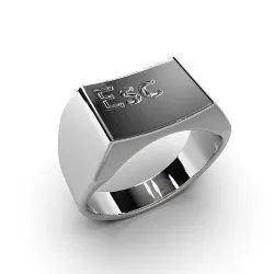 Mens jewelry ring in the form of a keyboard buttons esc 3D print model