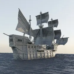 Merchant Ship Tabletop Terrain 28 mm 3D print model