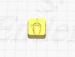 Middle Finger Keycap 3d Print 3D print model