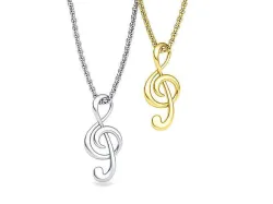 Music Note Treble Clef Note Necklace Pendant music 3dmodel 3D print model