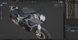 naked motorcycle 3d model  3D model