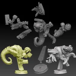 Nautiloid Horror Medium Carapace 3D print model