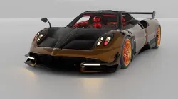 pagani huara bc brown edition Low-poly 3D model