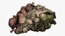 Pile of bones Low-poly 3D model