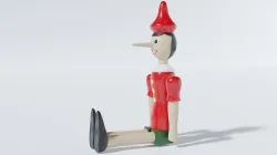 Pinocchio wooden elf 3D model