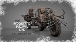 Post Apocalyptic Survival Bike 3D model