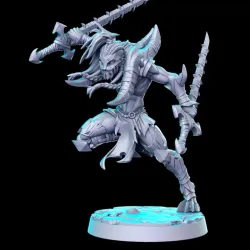 PRE-SUPPORTED Kujla Berserker - 32mm - DnD