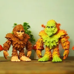 PRINT-IN-PLACE CUTE BIGFOOT ARTICULATED 3D print model