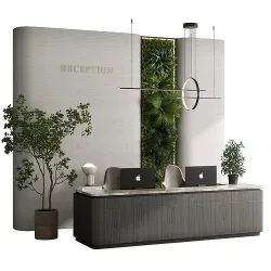 Reception desk - office furniture 06 Low-poly 3D model