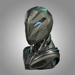 Robot Alien Mech Head 3D model
