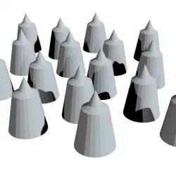 Round Dragon Teeth 28/32mm Scale