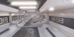 sci-fi laboratory tunnel  3D model