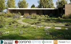 Shrub collection - Include GrowFX and Mesh file  3D model