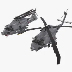 Sikorsky MH-60R Sea Hawk Basic Animation Low-poly 3D model