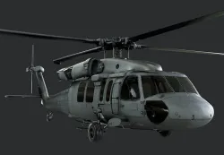 Sikorsky UH60 Black Hawk Helicopter EXTERIOR and INTERIOR 3D model