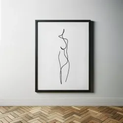 Simple silhouette of a naked woman body - wall decor