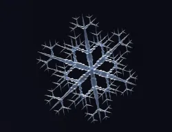 Snowflake animated model 3D model