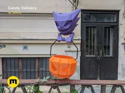 Social Distancing Halloween Candy Delivery 3D print model
