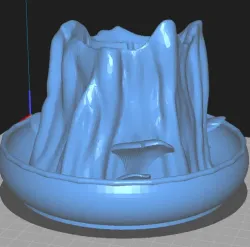 Stump Planter with Round Drain Bowl