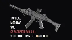 Tactical Modular SMG CZ Scorpion EVO 3 A1 Low-poly 3D model