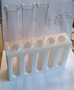 Test Tube Stand (parametric, OpenSCAD)