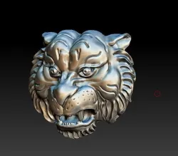 Tiger face  head3D print model 3D print model