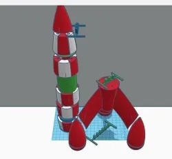 Tintin Pepper Mill Rocket 3D print model