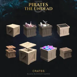UT02D01 Pirate Crates Decorations :: UMC 02 Pirates vs the Undead :: Black Blossom Games