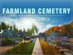 Village Farm and Graveyard Pack Low-poly 3D model
