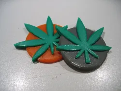 weed fridge button / badge soil and sun multimaterial