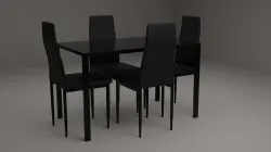 wood chair Low-poly 3D model