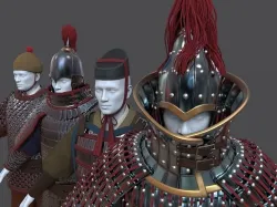 06-Ancient Chinese Armor-Jin dynasty 3D model
