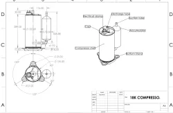 18K Compressor drawing of Split Air Conditioner