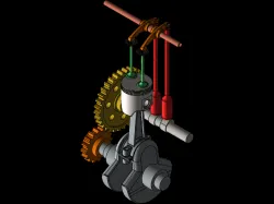 2 STROKE ENGINE CYLINDER