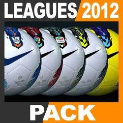 2011 2012 Nike T90 Seitiro Leagues Match Balls Pack 3D model
