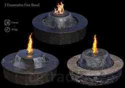 3 Fountains Fire and Water Bowl 3D model