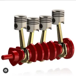 4 cylinder piston engine